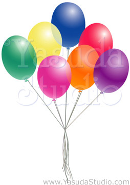 Balloons, bright colors