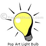 Pop Art Light Bulb