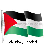 Flag, Palestine - Shaded