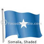 Flag, Somalia, Shaded