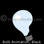 Light Bulb Animation on black