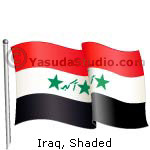 Flag, Iraq, Shaded