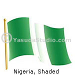Flag, Nigeria, Shaded