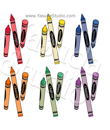 Crayons, Flat Colors