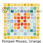 Pompeii Mosaic, Orange
