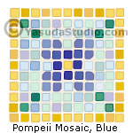 Pompeii Mosaic, Blue