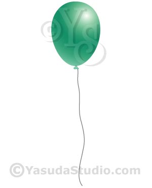 Green Balloon stock art
