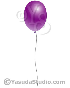 purple balloon stock art