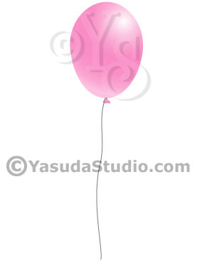 Pink balloon vector art