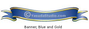 Banner, Blue and Gold