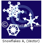 Snowflakes A, Vector EPS