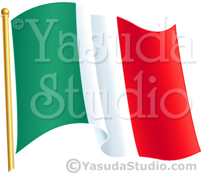 Flag, Italy - Shaded