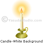 Candle, White Background