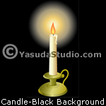 Candle, Black Background