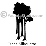 Trees Silhouette, Plotter Safe