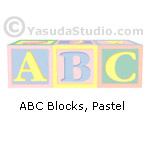 ABC Blocks, pastel