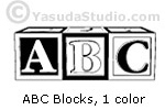 ABC Blocks, B/W