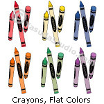 Crayons, Flat
