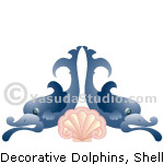 Decorative Dolphins with Shell