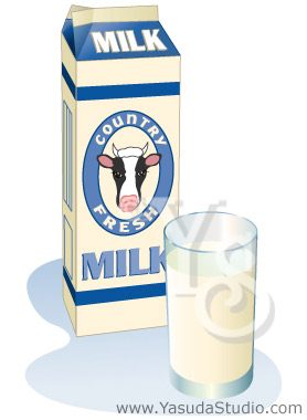 Milk Carton w/Glass
