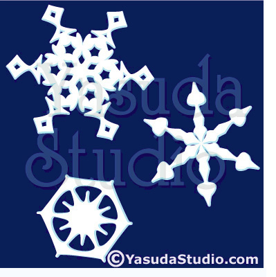 Snowflakes A, Vector art